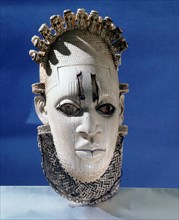 An ornamental mask which formed part of the regalia of the Benin king (Oba)