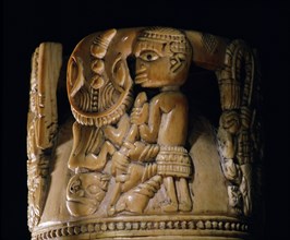 A carved ivory cup made by a craftsman from Owo, a Yoruba city state roughly halfway between Ife and Benin