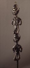 Brass staff, known as edan ogboni which served as insignia for the senior men and women of the Ogboni society