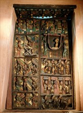 Doors from the palace at Ikere Ekiti an eastern Yoruba kingdom carved by the renowned and innovative sculptor Olowe of Ise