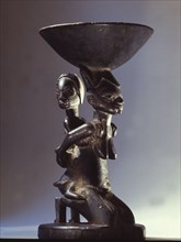 A bowl, agere ifa, in which the diviner stores his sacred palm nuts, ikin, used for consulting Ifa