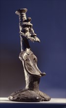 Bronze male figure, known as Onilerepresenting one of the owners of the land