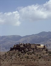 View of the Kasbah of Tizourgan, a fortified village built around an old granary (agadir)