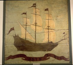 Painting of a ship from the Sailors Loft in St
