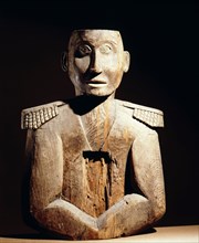 Portrait bust of a sailor which must have originally had a top hat