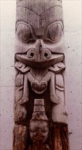 A section of a totem pole