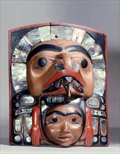 Chiefs frontlet with a design associated with the myth of the whale and the raven