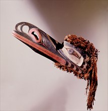 Mask in the form of Crooked Beak of Heaven, identified by the curve over the upper beak
