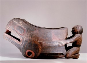 One of a pair of feast dishes, used to commemorate the capture of the first whale by the tribes hero Kula