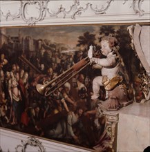 Baroque style painted decoration from the Castle Church, Salzburg