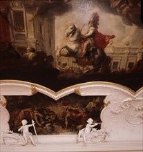 Baroque style painted ceiling from the Castle Church, Salzburg