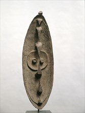 Oval plaque from the Sepik region, possibly a hunting spirit