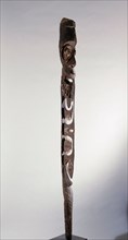 Abstract wooden figure from the Sepik area, probably a depiction of a clan spirit from a mens meeting house