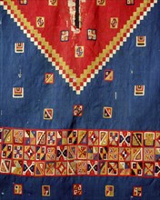 Inca poncho with geometric designs, worn by a person of high status