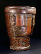 This Inca kero, a wooden goblet, was used by people of high status during religious rituals