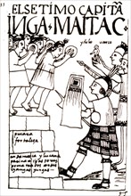 Facsimile of a drawing by Felipe Guaman Poma from his El Primer Nueva Coronica y Buen Gobierno