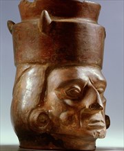 A vessel in the form of the head of a noble