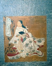 Painting on paper of a court lady