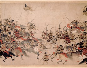 Detail from the Heiji scroll which depicts the Heiji Insurrection of 1159