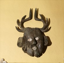 Mask with deer antlers