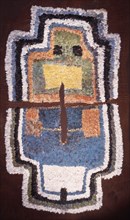 Textile with geometric design possibly used during ceremonial processions