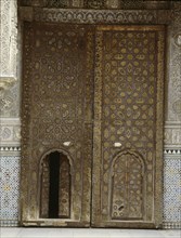 One of a series of elaborately carved double doors in the Court of the Maidens at the Alcazar, Seville