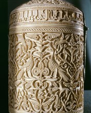 An ivory casket made for Caliph Hakam 11 for his concubine, Lady Subh