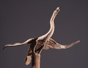 Carving of a phoenix or crane