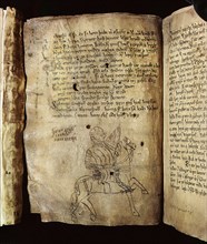 Illustration from a 14th century, manuscript of Snorri Sturlusons Prose Edda