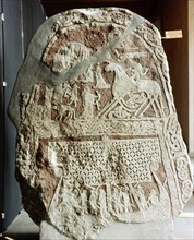 Carved funerary stone