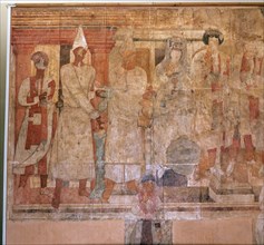 The Fresco of Conon from Dura Europos, a temple dedicated in AD 70 to the Palmyrene gods