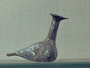 Bird shaped glass bottle used for perfume storage