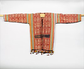 Warp ikat decorated jacket worn by Iban people at ritual ceremonies called gawai connected with agriculture, warfare and the commemoration of the dead