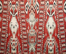 Warp ika pua cloth worn by Iban people in ritual ceremonies called gawai connected with agriculture, warfare and the commemoration of the dead