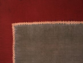 Detail of a ceremonial presentation lawon (scarf), done in the tritik technique (sew and dye)