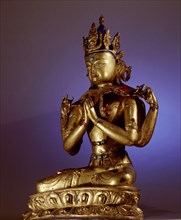 A statue of Shadakshari Avalokitesvara, Bodhisattva of Compassion