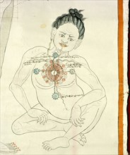 A medical thangka from a version of the commentary on the ancient Four Tantras, the fundamental treatise of Tibetan medicine