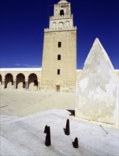 The courtyard of the Great Mosque at Kairouan, one of the oldest Islamic buildings and the first important one in North Africa