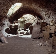 A Tophet (Phoenician graveyard) at Salammbo the Phoenician port of Carthage