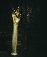A reliquary of the hand of St John the Baptist with inscriptions in Greek