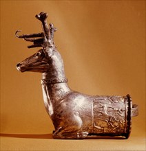 A rhyton in the form of a stag
