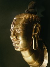 Gold kosa head, the decoration of a Shiva Lingam, the phallus symbol of the god Lord Shiva