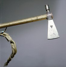 Pipe tomahawk used both as a weapon and for smoking