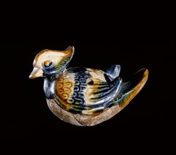 A water dropper in the form of a mandarin duck