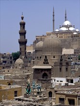 View of the citadel of Cairo with the Mohammed Ali Mosque at the background, built in memory of Tushun Pasha, Mohammed Ali's son