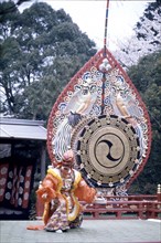 Performance of Bugaku, the dance associated with Gagaku, the ancient court music of Japan