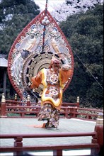 Performance of Bugaku, the dance associated with Gagaku, the ancient court music of Japan