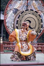 Performance of Bugaku, the dance associated with Gagaku, the ancient court music of Japan