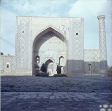 One of the three madrasas on the Registan, the ancient market square of Samarkand
