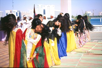 Young women during a musical performance